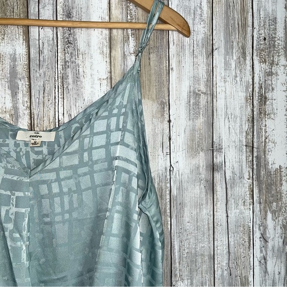 Entro Teal Blue Printed Sleeveless Blouse - Picture 3 of 4